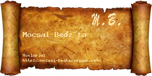 Mocsai Beáta névjegykártya